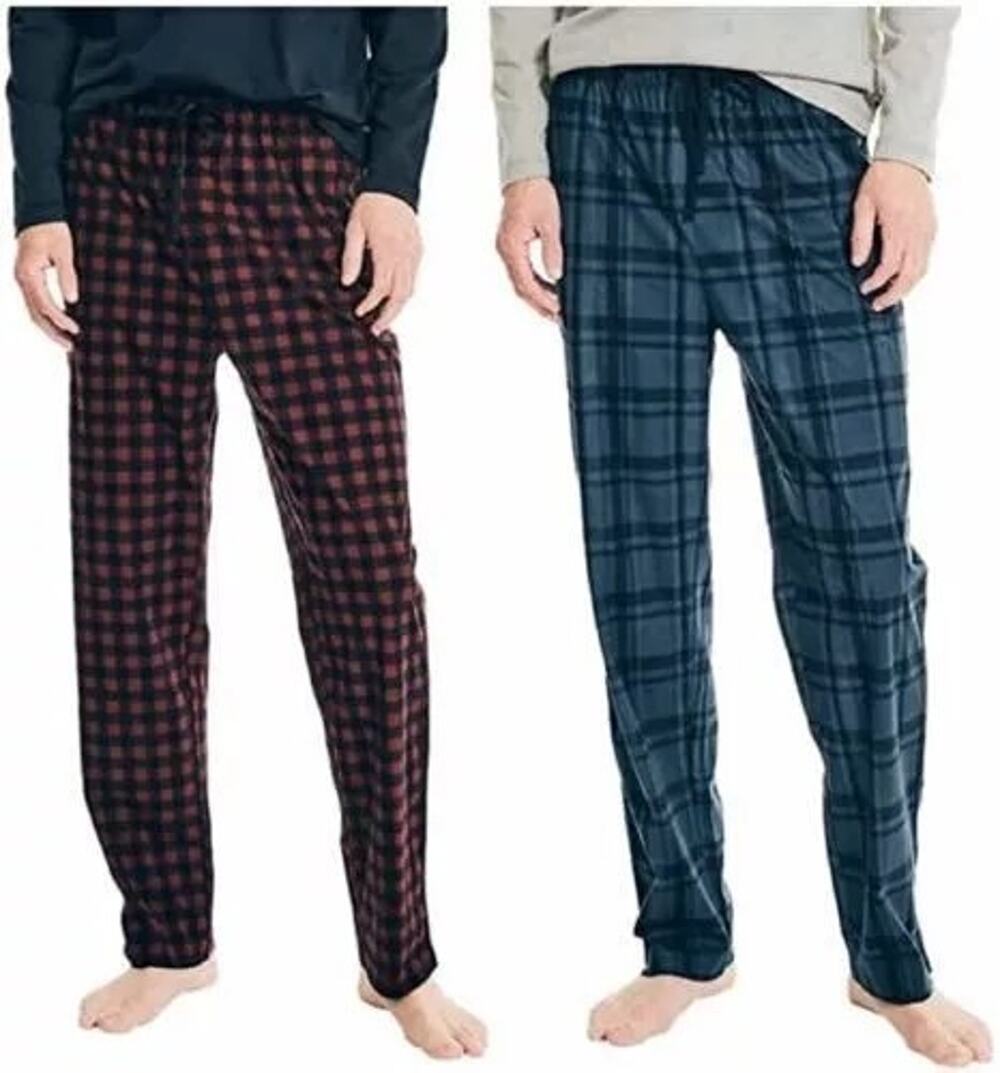 Nautica Men’s Lounge Pants Soft Fleece Pajama with Pockets 2 Pack 3XL New!!